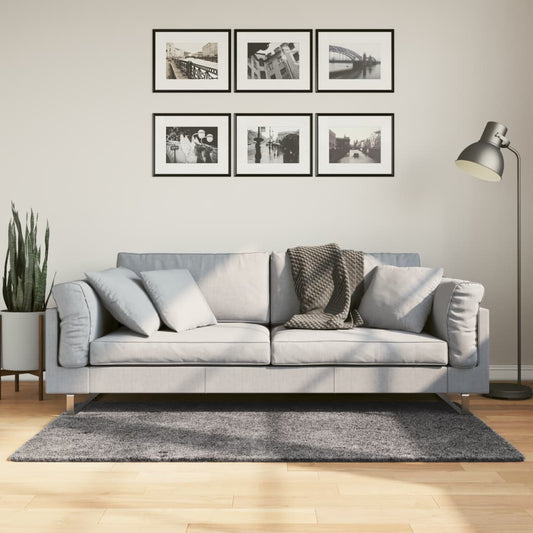 Carpet HUARTE Low Pile Soft and Washable Anthracite 80x150 cm