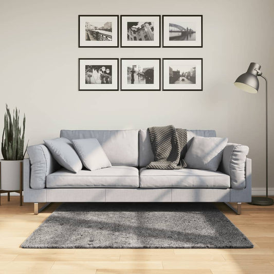 HUARTE Low Pile Carpet Soft and Washable Anthracite 120x120 cm