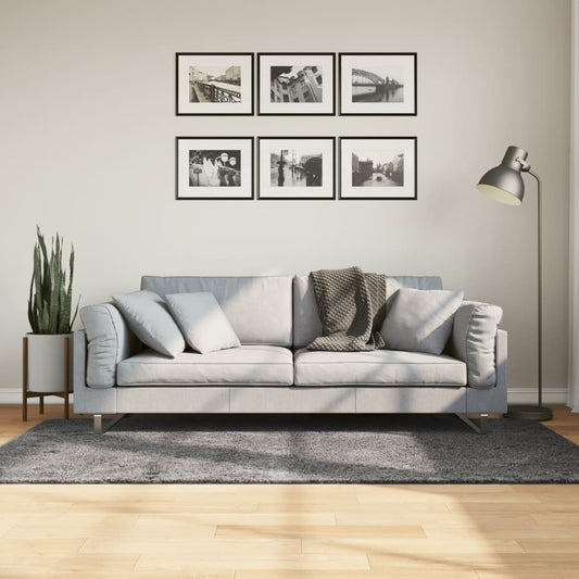 Rug HUARTE Low Pile Soft and Washable Anthracite 120x170 cm