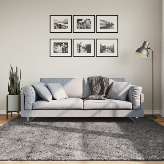 HUARTE Low Pile Carpet Soft and Washable Anthracite 200x200 cm