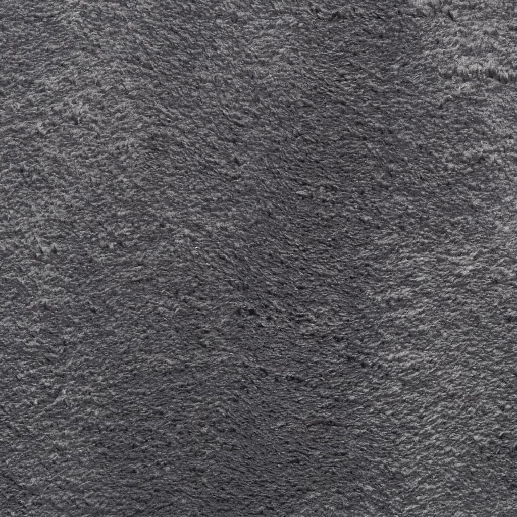 Tapis HUARTE Poils Ras Doux et Lavable Anthracite 240x340 cm