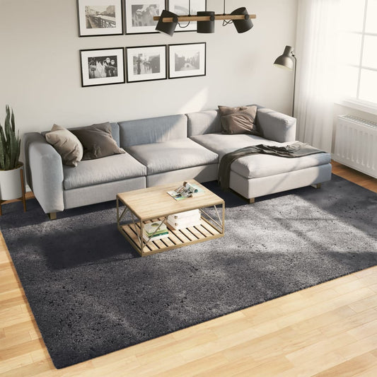 Carpet HUARTE Low Pile Soft and Washable Anthracite 240x340 cm