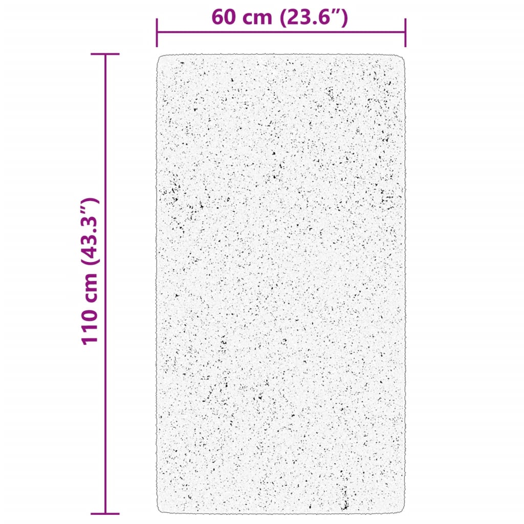 HUARTE Low Pile Rug Soft and Washable Beige 60x110 cm