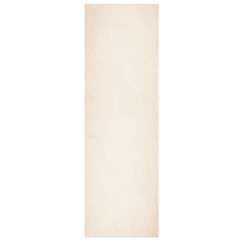 Carpet HUARTE Low Pile Soft and Washable Beige 80x250 cm
