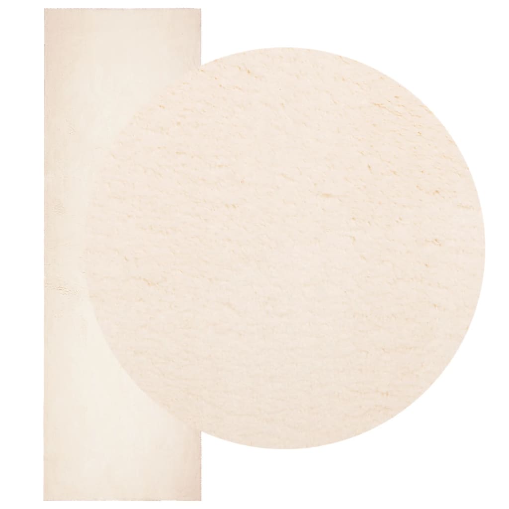 Carpet HUARTE Low Pile Soft and Washable Beige 80x250 cm