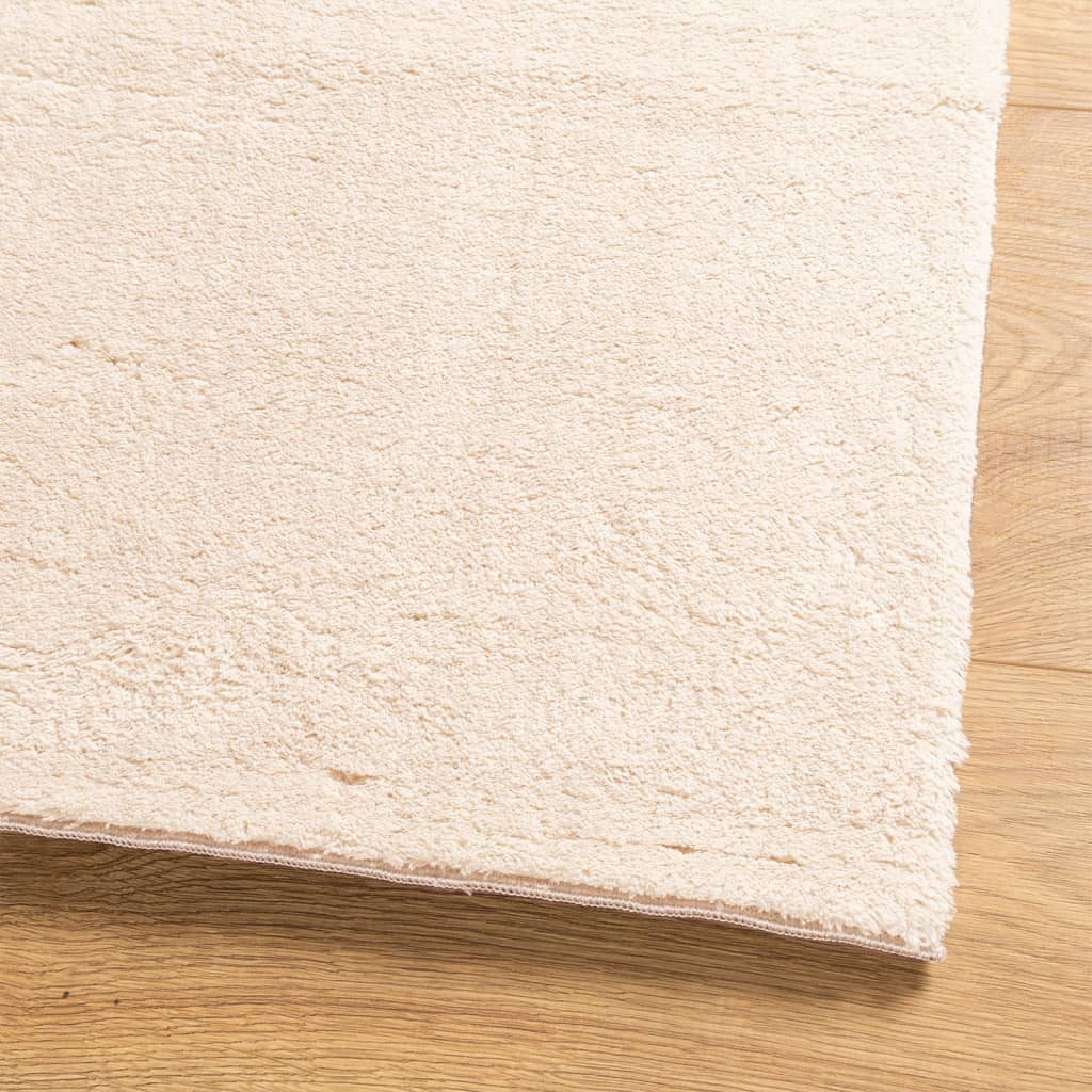Carpet HUARTE Low Pile Soft and Washable Beige 80x250 cm