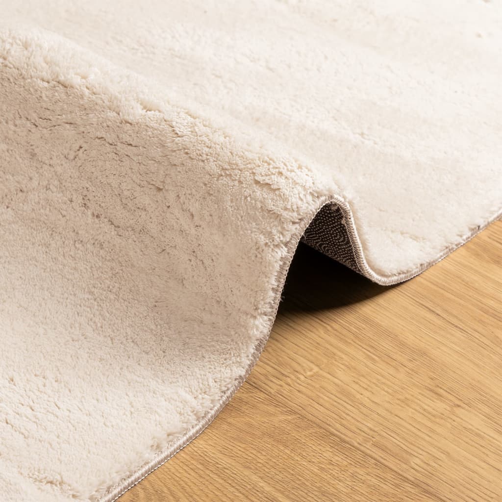 Carpet HUARTE Low Pile Soft and Washable Beige 80x250 cm