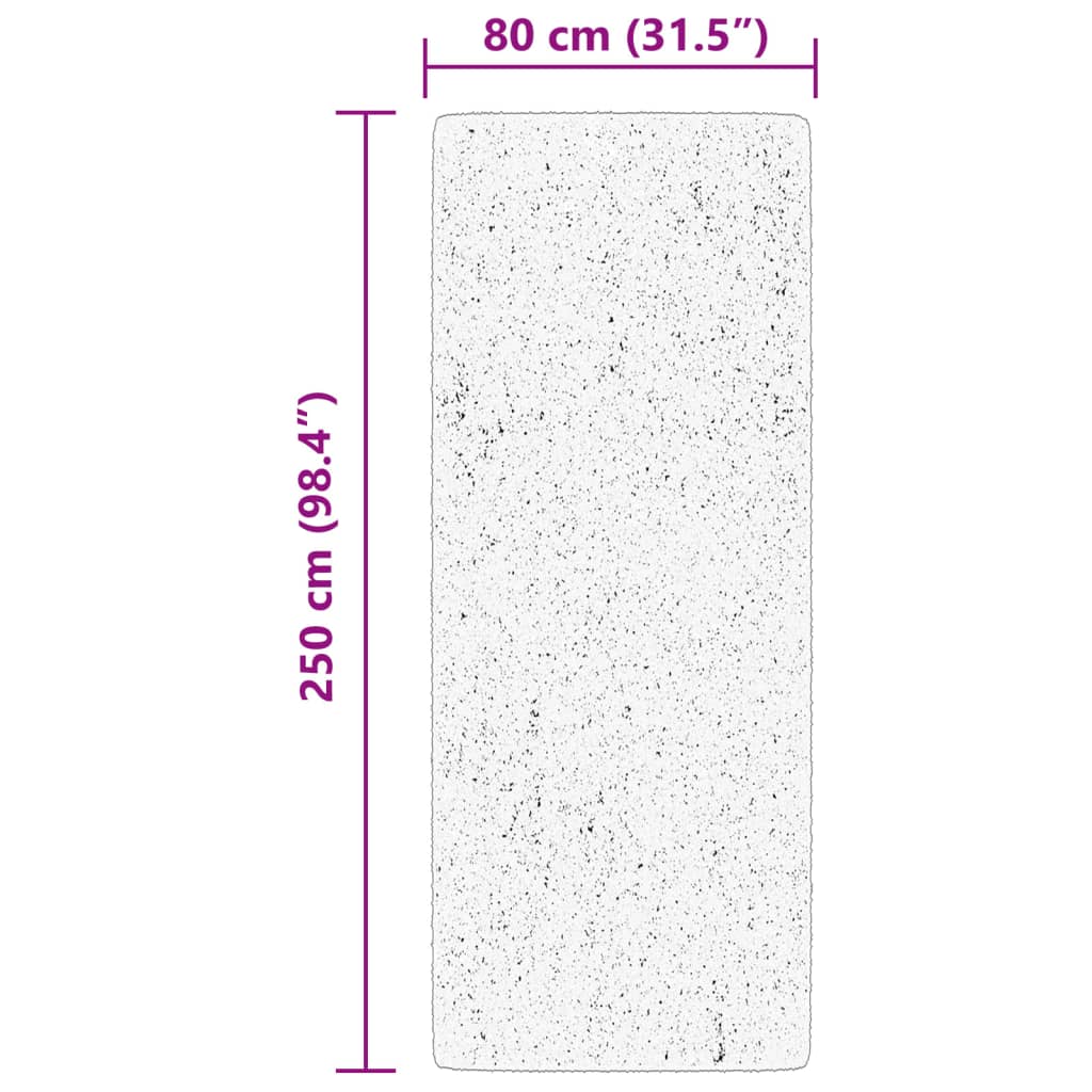 Carpet HUARTE Low Pile Soft and Washable Beige 80x250 cm