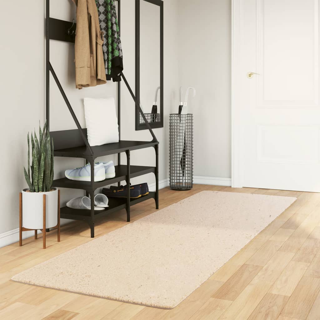 Carpet HUARTE Low Pile Soft and Washable Beige 80x250 cm