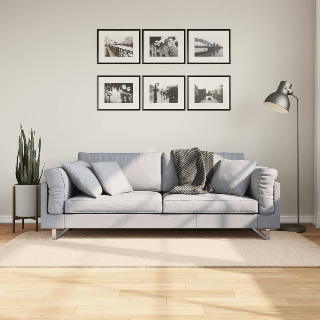 Carpet HUARTE Low Pile Soft and Washable Beige 100x200 cm