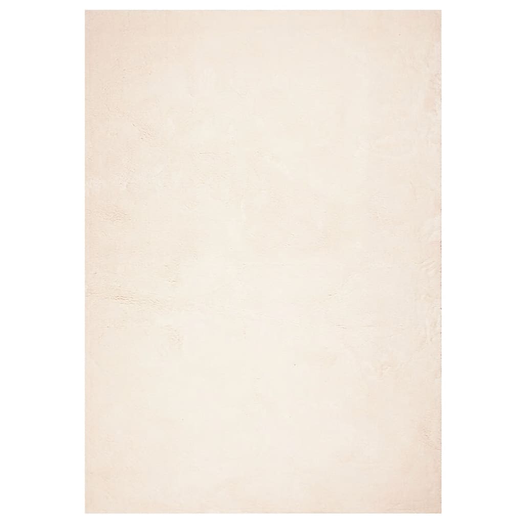 Rug HUARTE Low Pile Soft and Washable Beige 140x200 cm