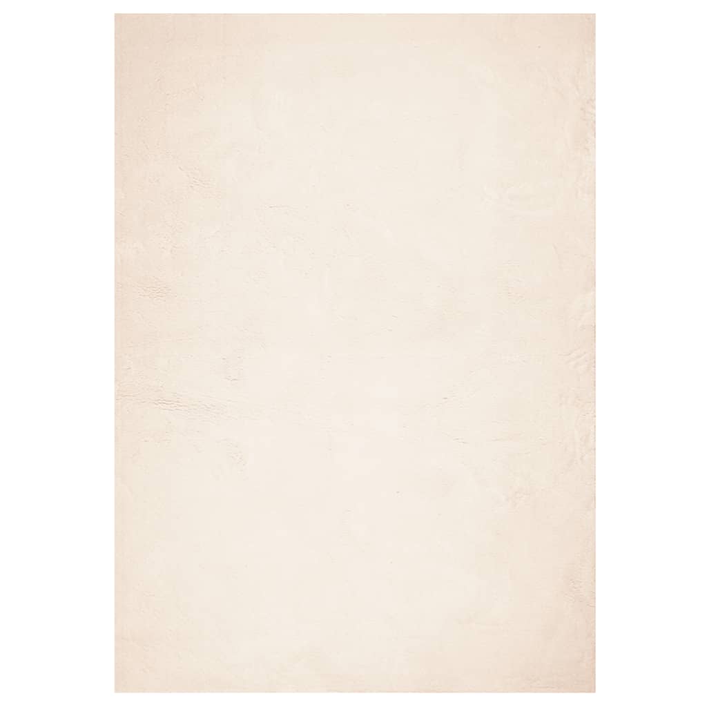 HUARTE Low Pile Rug Soft and Washable Beige 160x230 cm