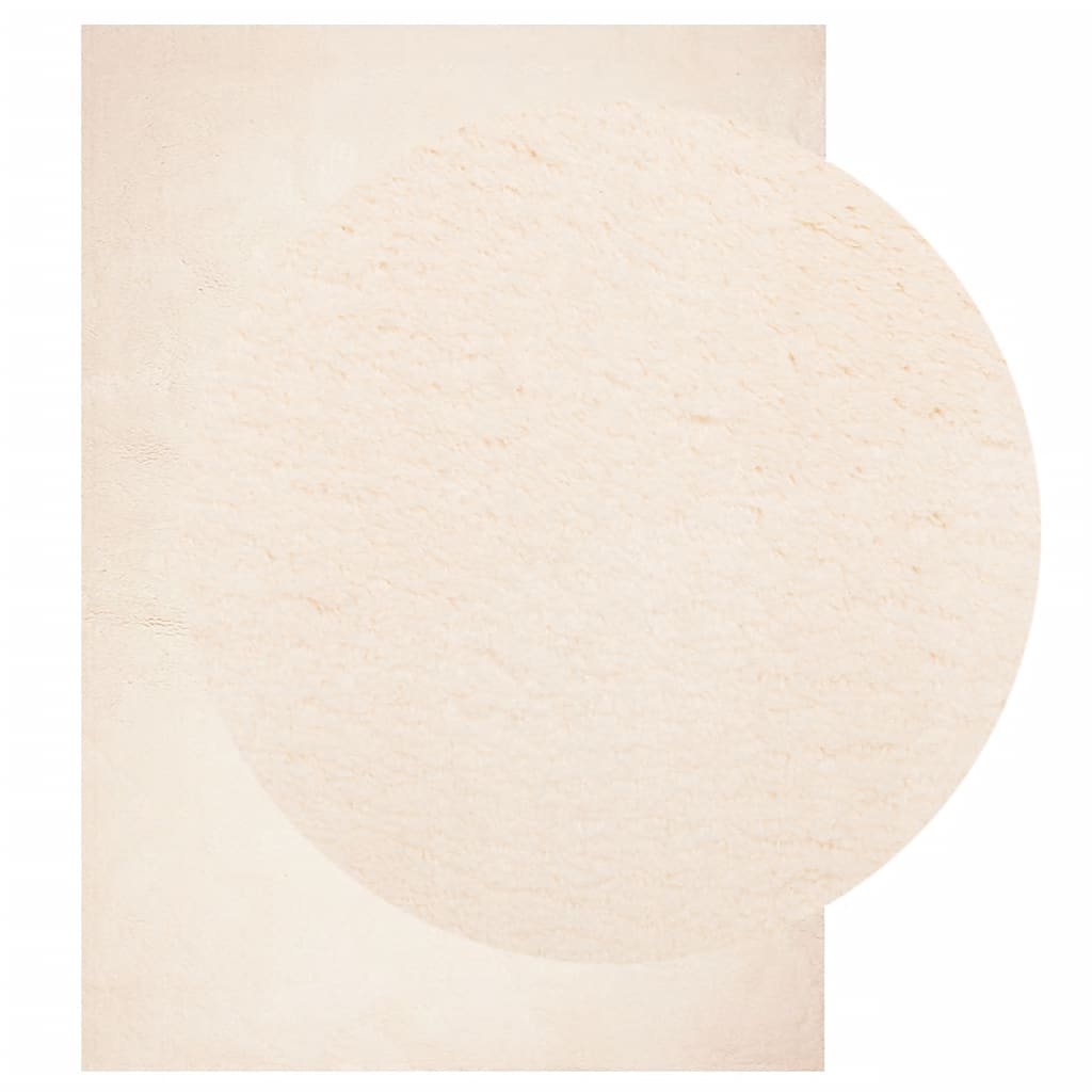 HUARTE Low Pile Rug Soft and Washable Beige 160x230 cm