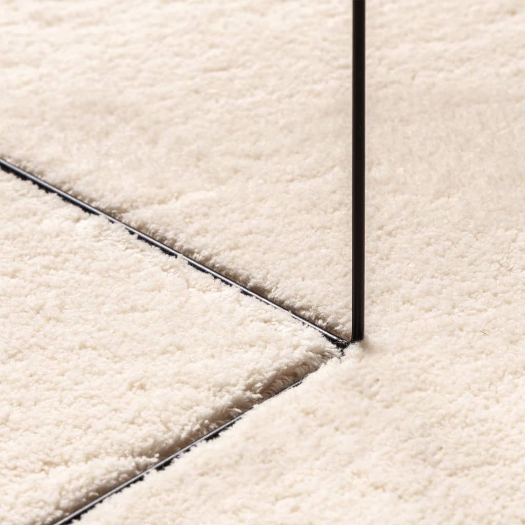 Teppich HUARTE Kurzflor Weich und Waschbar Beige Ø 120 cm