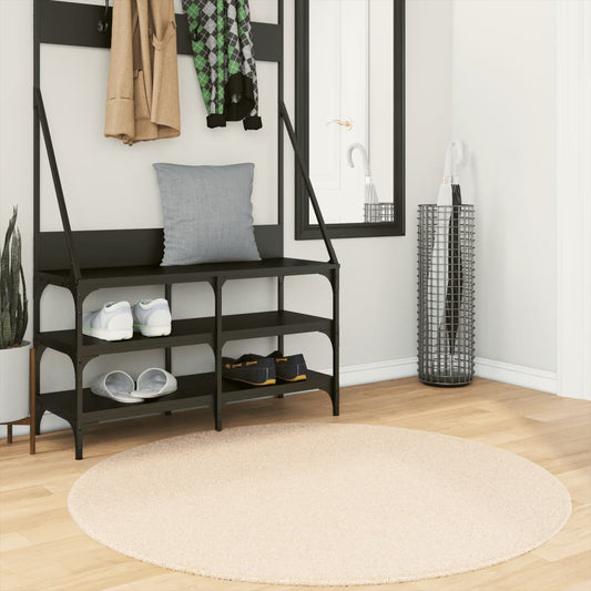 Tapis HUARTE Poils courts Doux et lavable Beige Ø 120 cm
