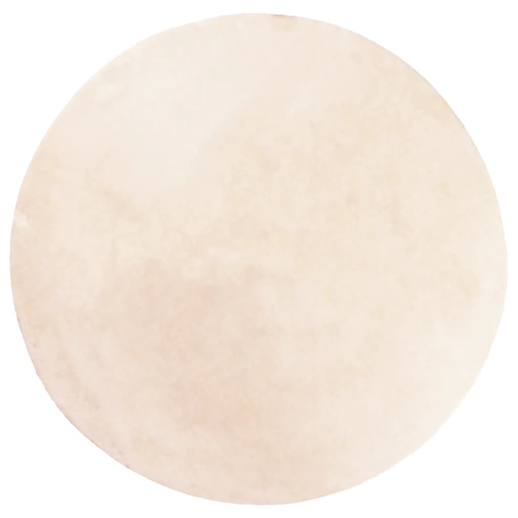 Carpet HUARTE Low Pile Soft and Washable Beige Ø 160 cm
