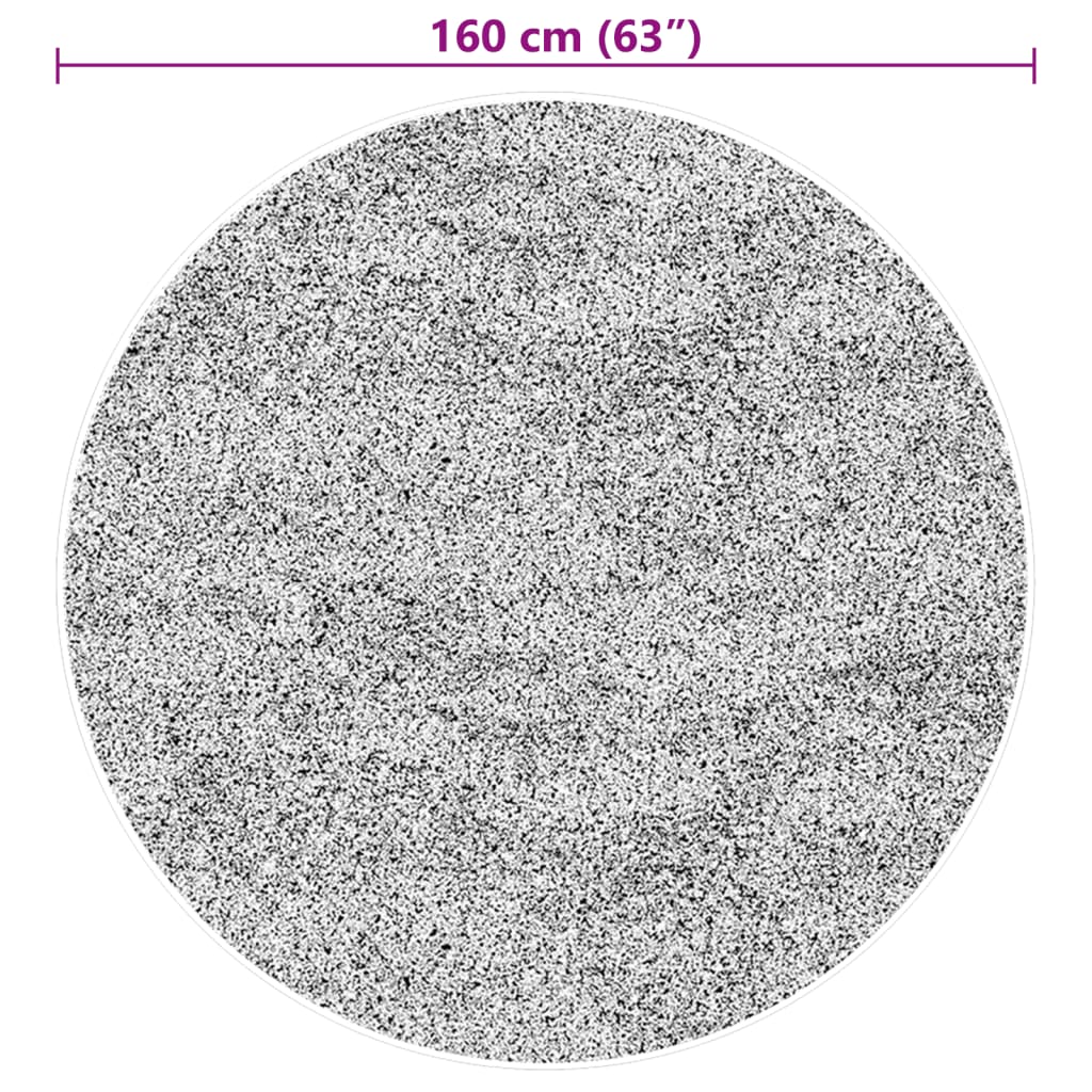 Carpet HUARTE Low Pile Soft and Washable Beige Ø 160 cm