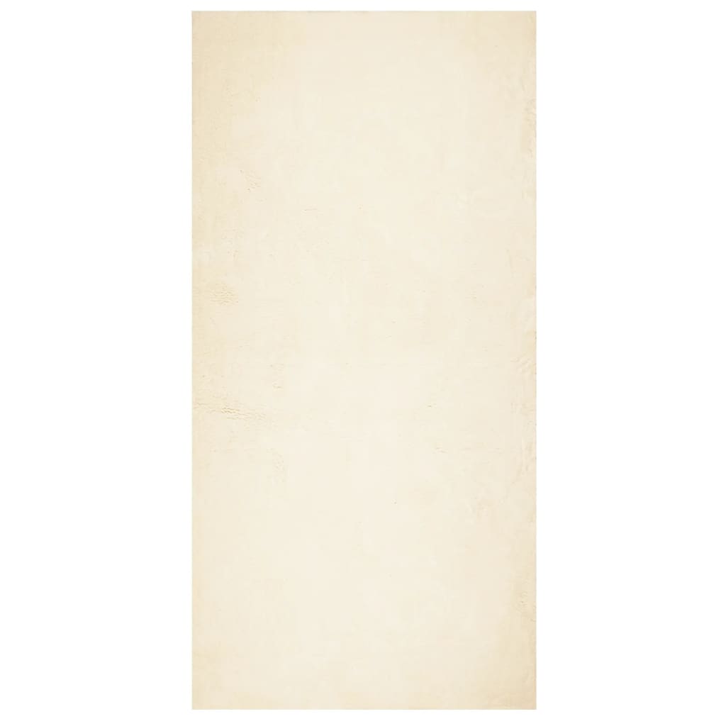 Tapis HUARTE Poils courts Doux et lavable Crème 100x200 cm