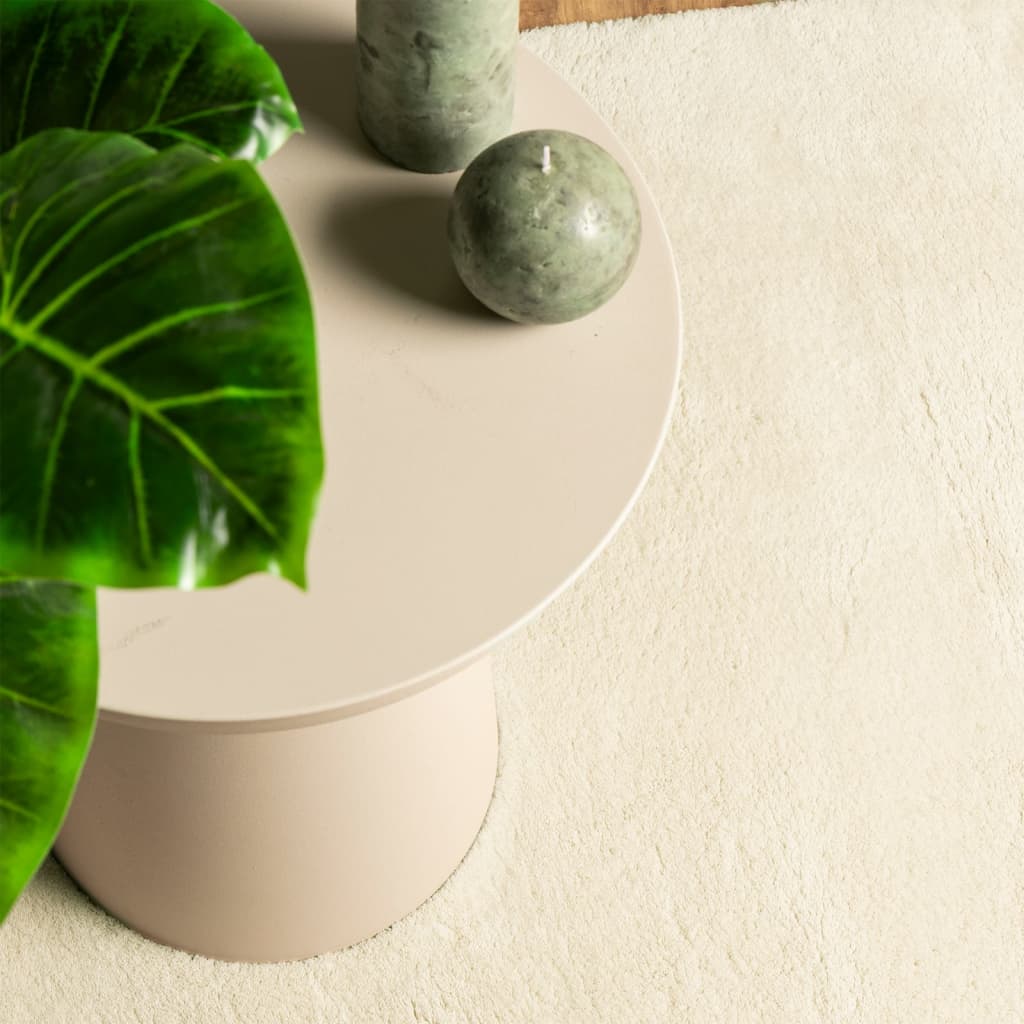 Tapis HUARTE Poils courts Doux et lavable Crème 100x200 cm