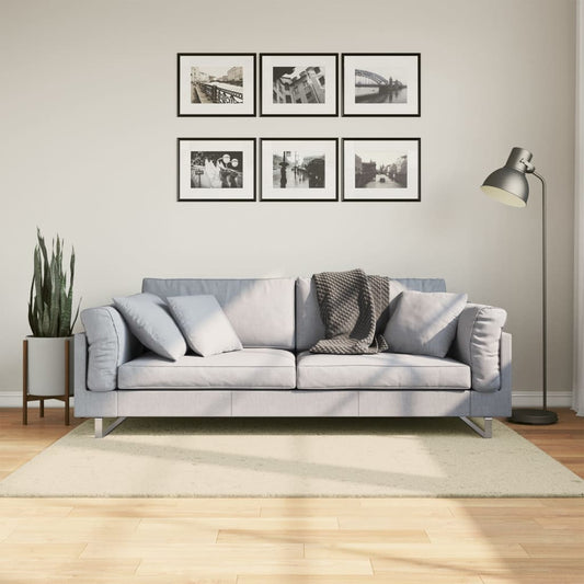HUARTE Low Pile Rug Soft and Washable Cream 120x170 cm