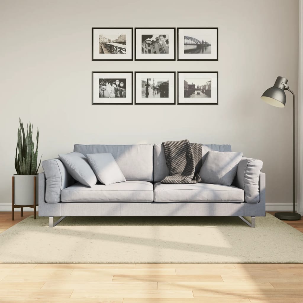 Rug HUARTE Low Pile Soft and Washable Cream 140x200 cm