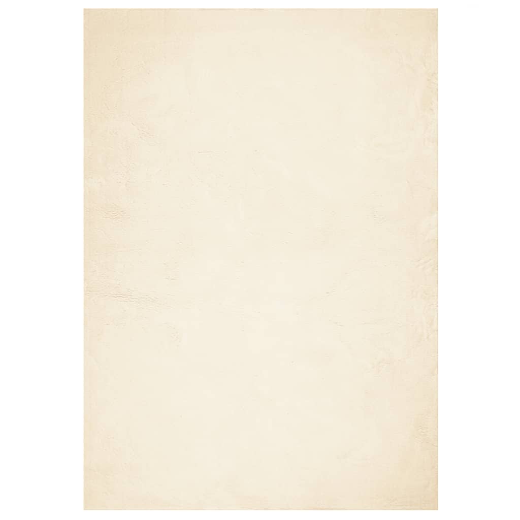 Teppich HUARTE Kurzflor Weich und Waschbar Creme 160x230 cm