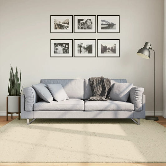 HUARTE Short Pile Soft and Washable Cream Rug 200x200 cm