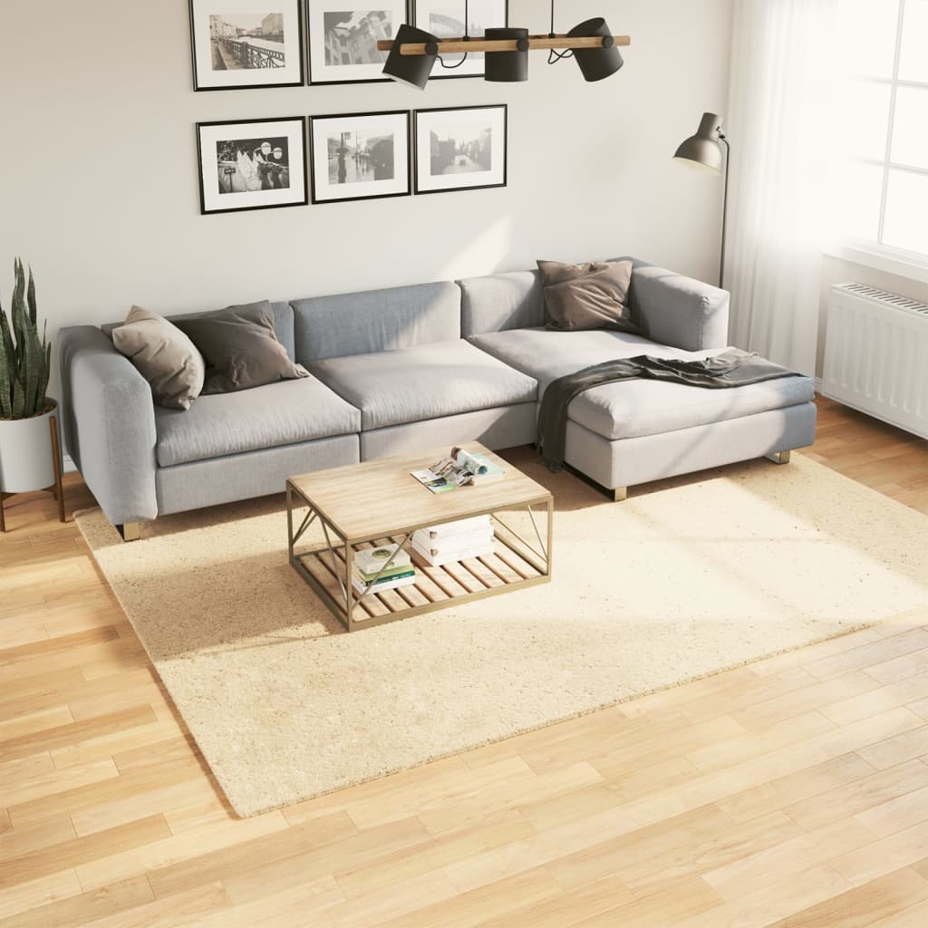 Rug HUARTE Low Pile Soft and Washable Cream 200x280 cm