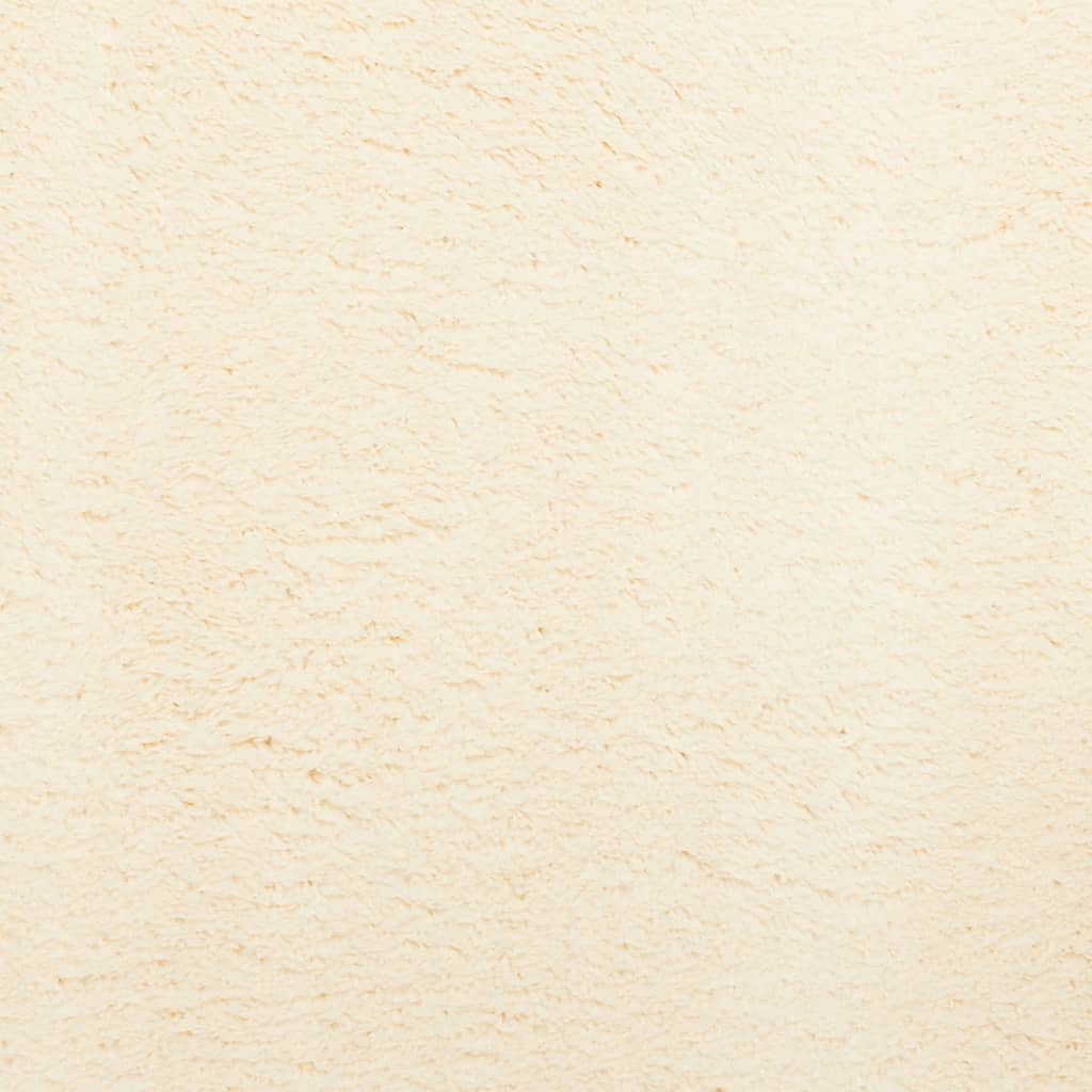 Teppich HUARTE Kurzflor Weich und Waschbar Creme Ø 80 cm
