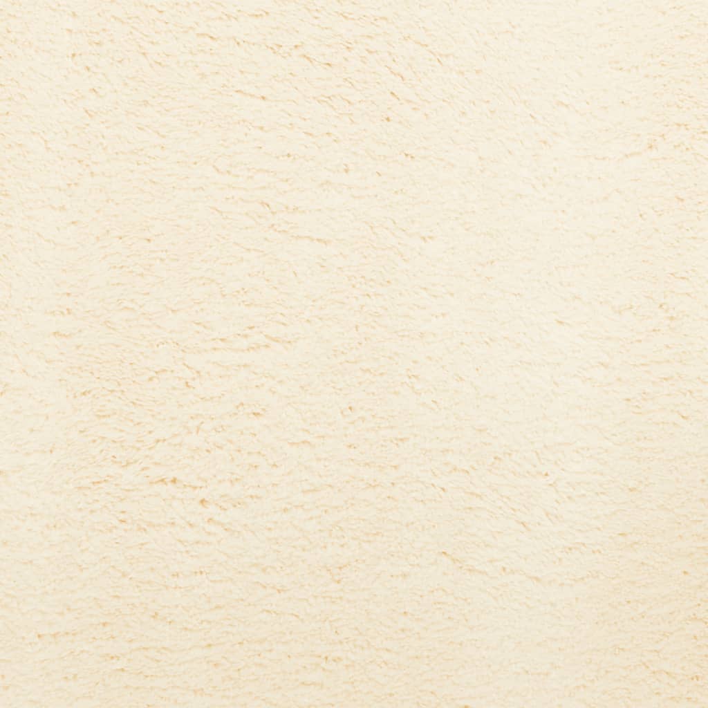 Teppich HUARTE Kurzflor Weich und Waschbar Creme Ø 120 cm