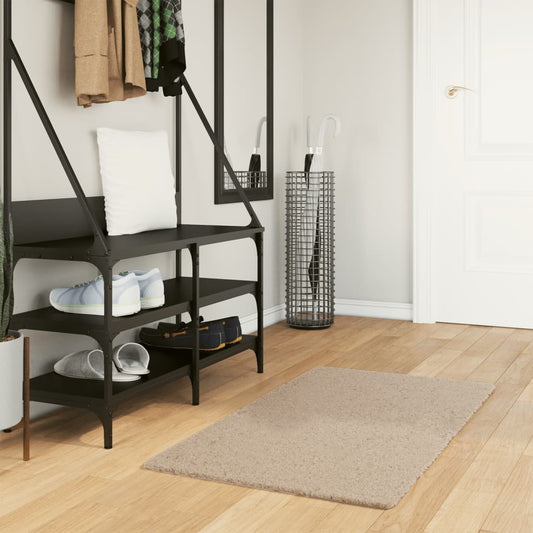 Tapis HUARTE Poils courts Doux et lavable Sable 60x110 cm