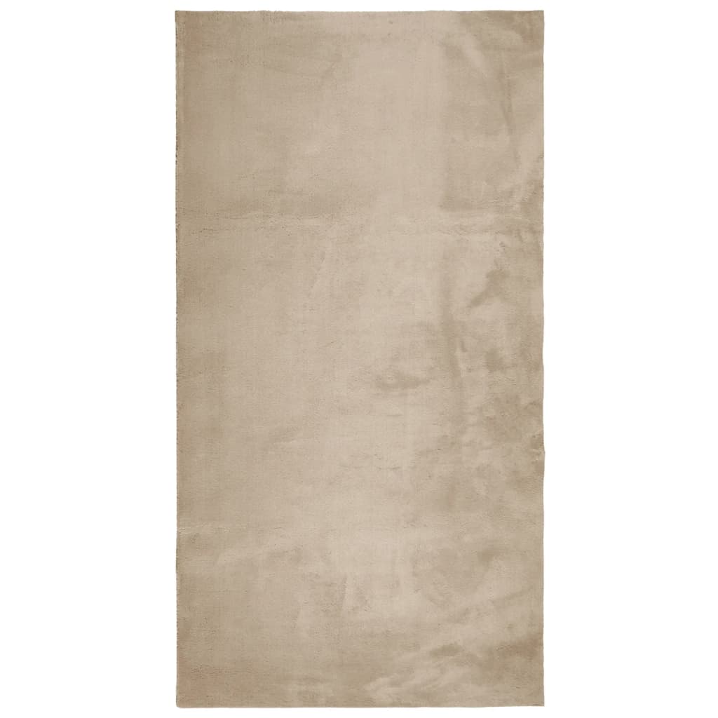 HUARTE Low Pile Carpet Soft and Washable Sand-colored 80x150 cm