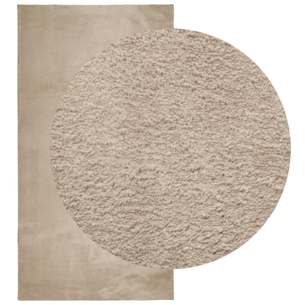 HUARTE Low Pile Carpet Soft and Washable Sand-colored 80x150 cm