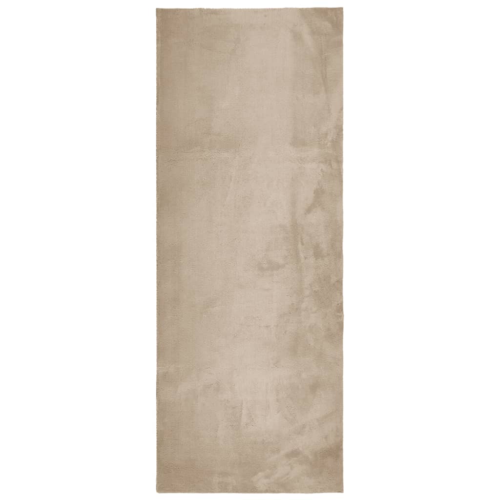 Carpet HUARTE Low Pile Soft and Washable Sand 80x200 cm