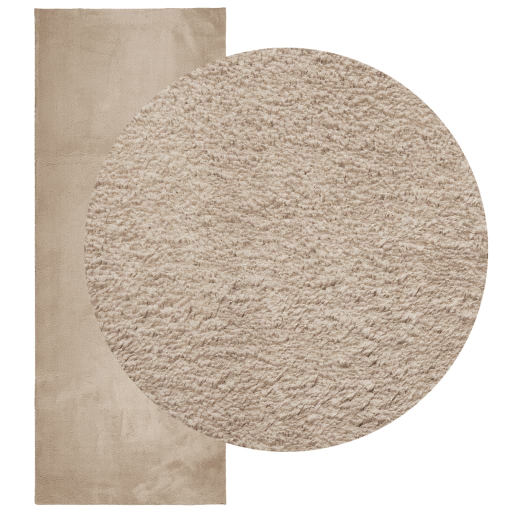Carpet HUARTE Low Pile Soft and Washable Sand 80x200 cm