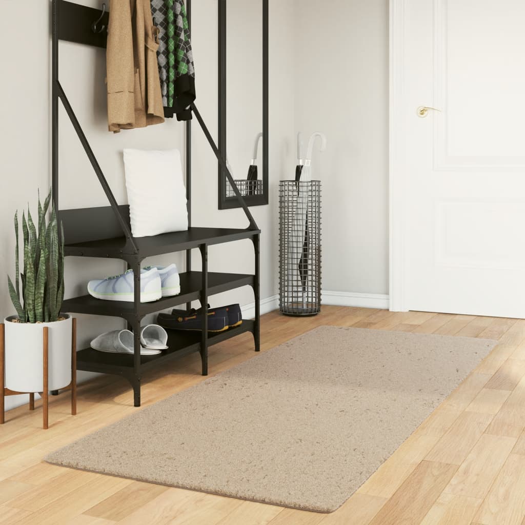 Carpet HUARTE Low Pile Soft and Washable Sand 80x200 cm