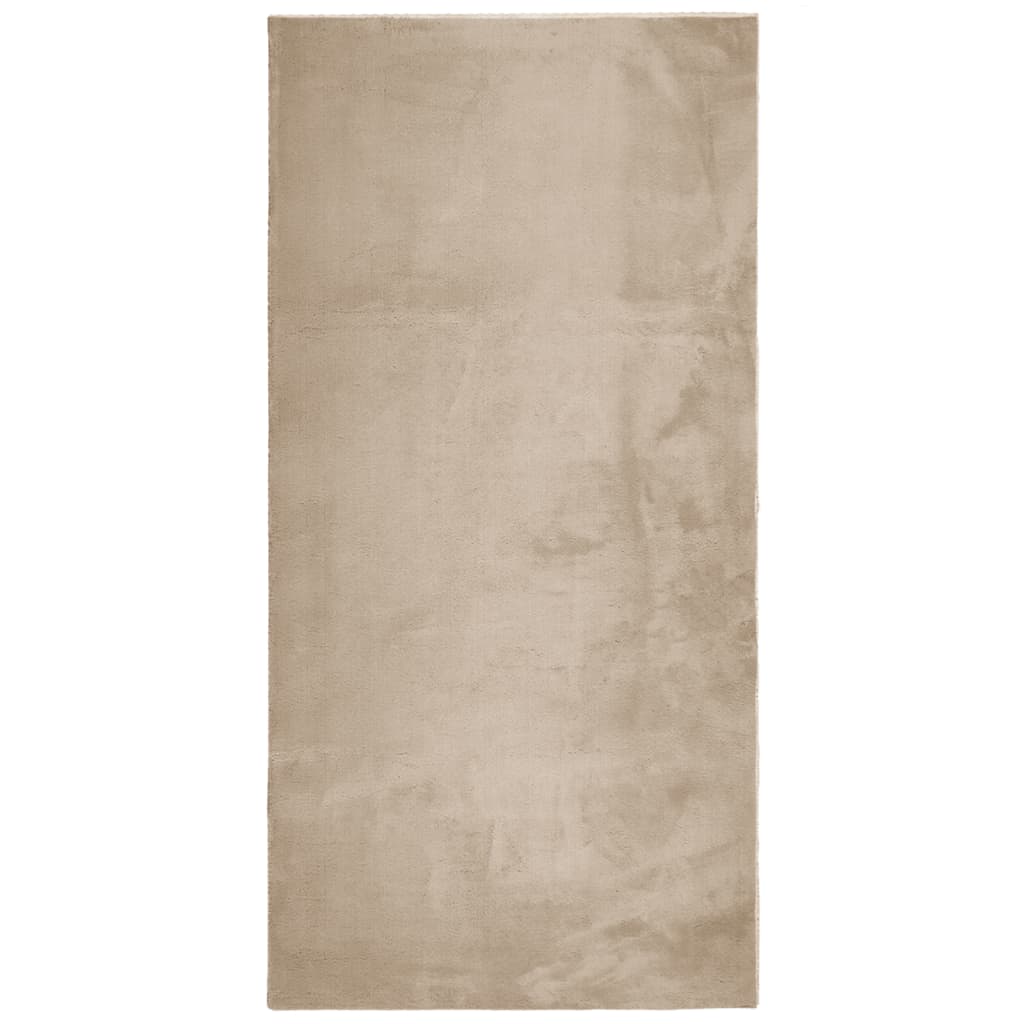 HUARTE Low Pile Rug Soft and Washable Sand-colored 100x200cm