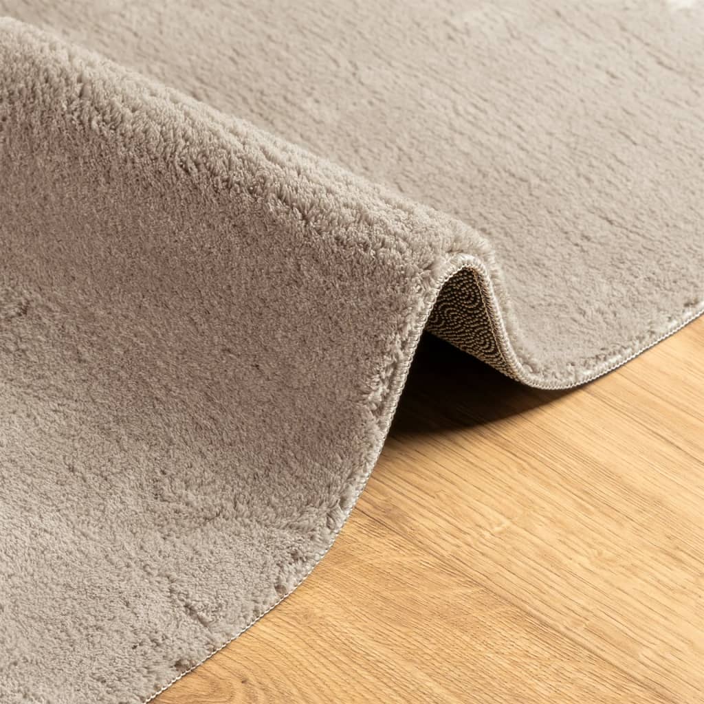 HUARTE Low Pile Rug Soft and Washable Sand-colored 100x200cm
