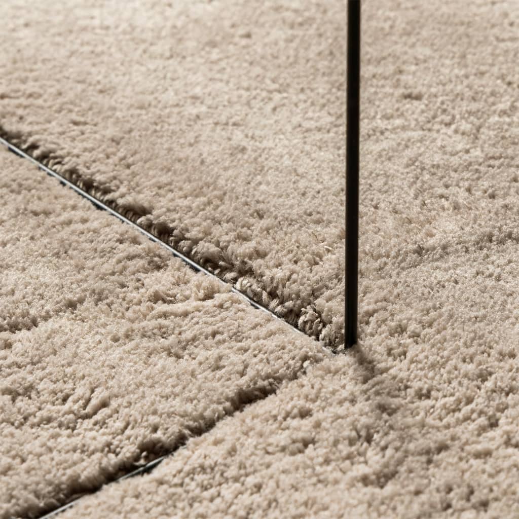 HUARTE Low Pile Rug Soft and Washable Sand-colored 100x200cm