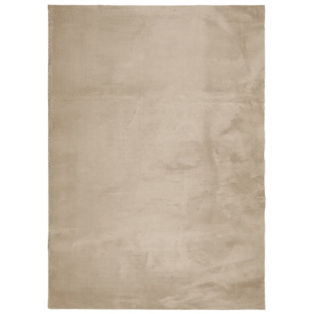 Tapis HUARTE Poils courts Doux et Lavable Sable 240x340cm