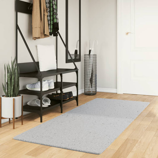 Tapis HUARTE Poils courts Doux et lavable Gris 80x200 cm