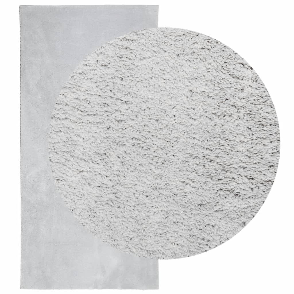 Tapis HUARTE Poil ras Doux et Lavable Gris 100x200 cm
