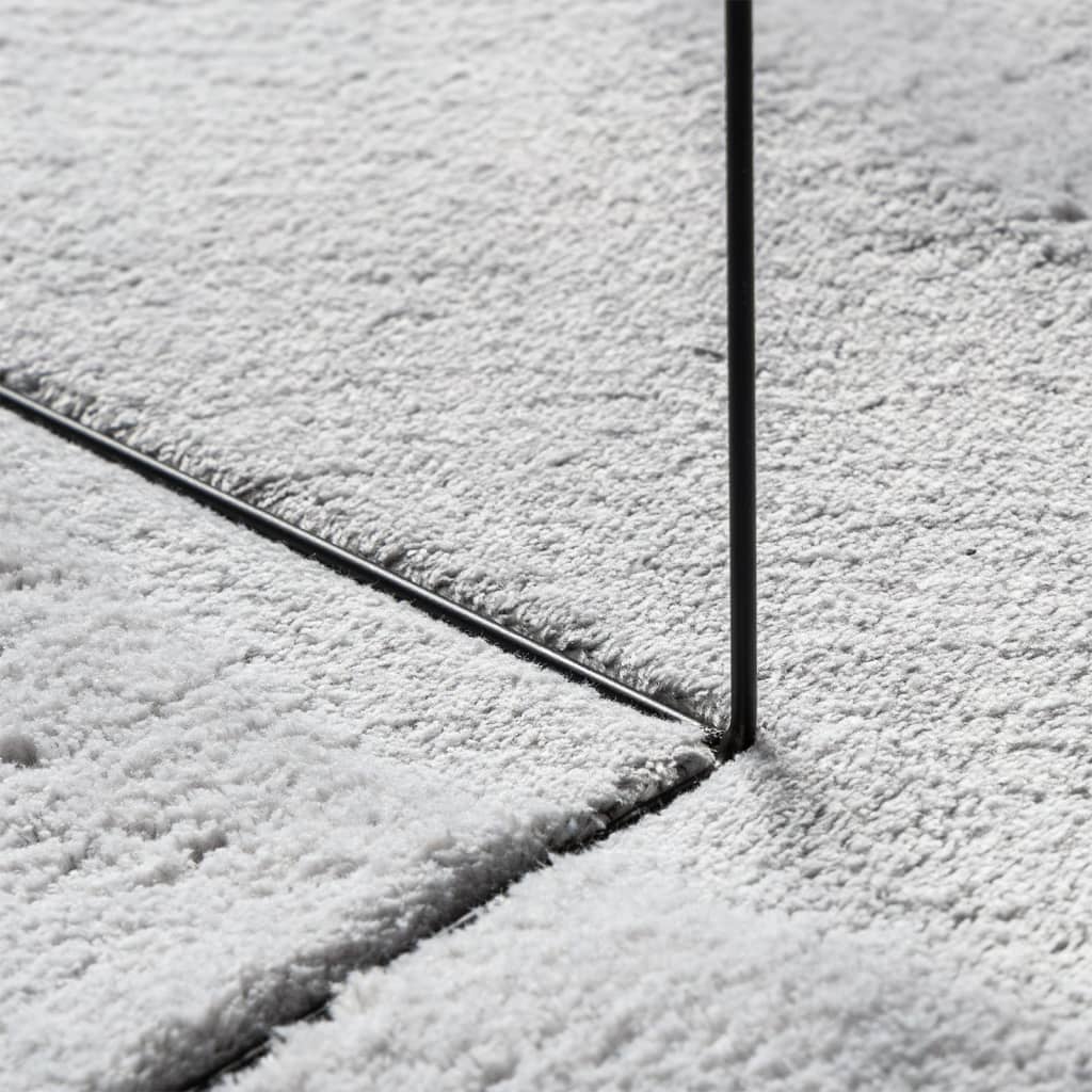 Tapis HUARTE Poil ras Doux et Lavable Gris 100x200 cm