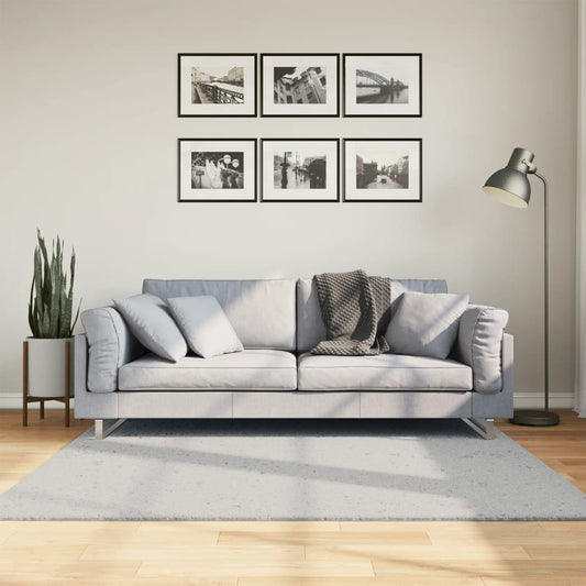 Tapis HUARTE Poils courts Doux et lavable Gris 160x160 cm