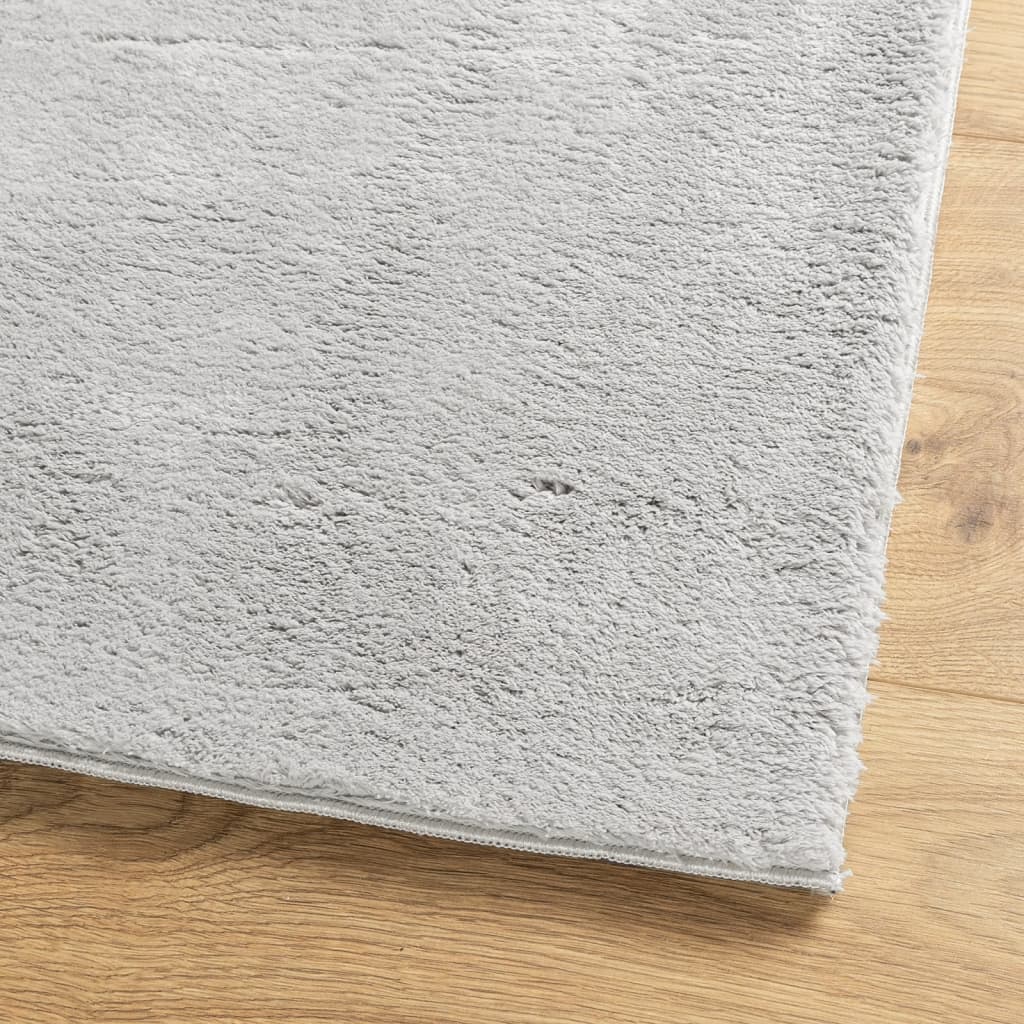 Teppich HUARTE Kurzflor Weich und Waschbar Grau 160x230 cm
