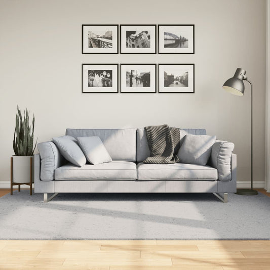 Tapis HUARTE Poils courts Doux et lavable Gris 160x230 cm