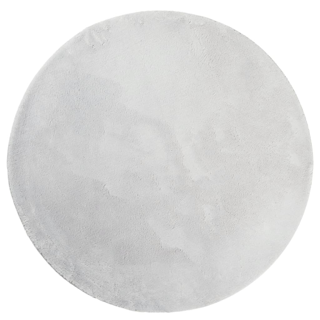 Carpet HUARTE Short Pile Soft and Washable Grey Ø 200 cm