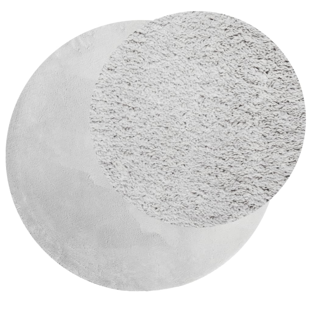 Carpet HUARTE Short Pile Soft and Washable Grey Ø 200 cm