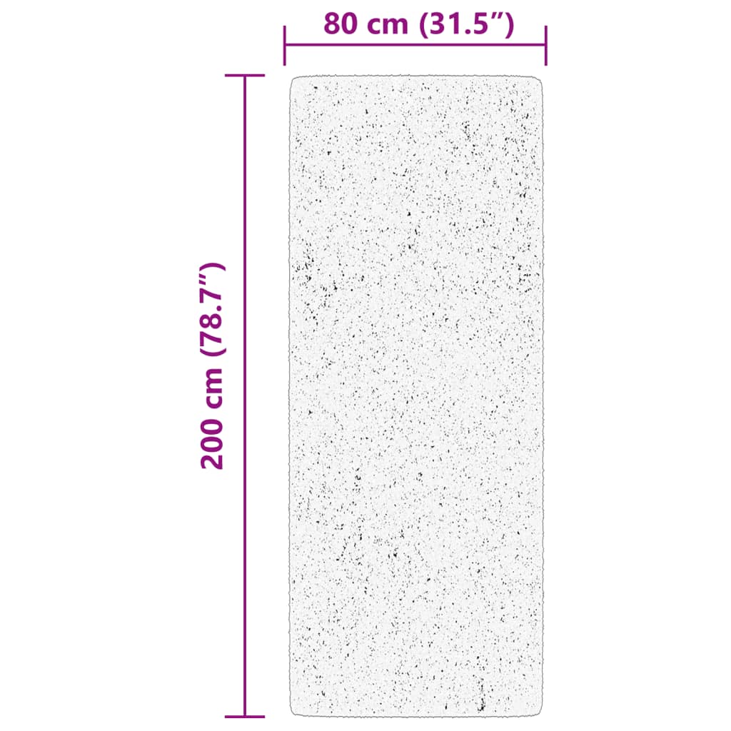 Tapis HUARTE Poils courts Doux et lavable Vert forêt 80x200 cm