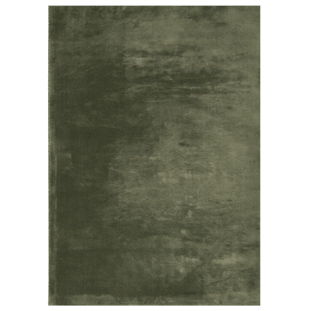 Teppich HUARTE Kurzflor Weich und Waschbar Waldgrün 120x170 cm